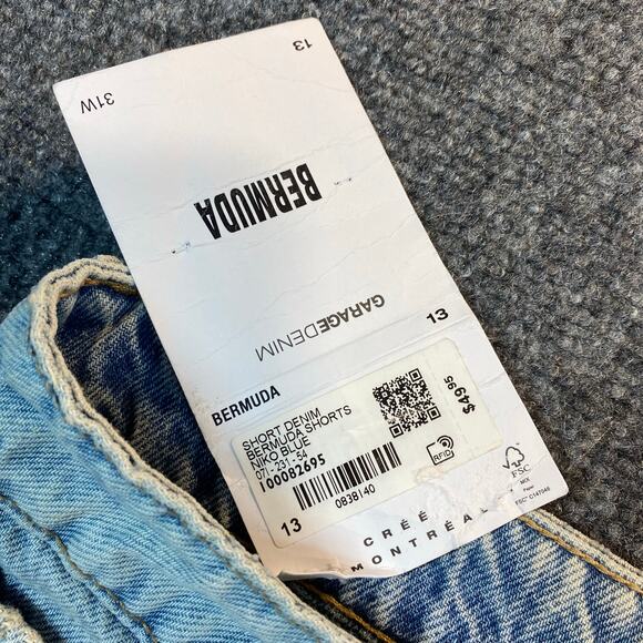 Brand New Garage Denim Women's Size 13/31 Bermuda Denim Jean Niko Blue - Picture 3 of 6